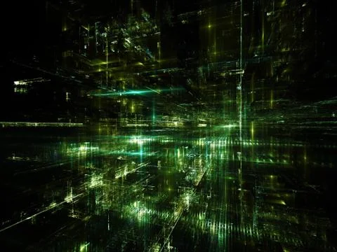 Toward Digital City Stock Illustration