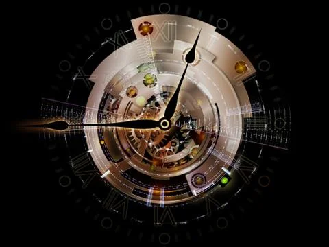 Toward Digital Clockwork Stock Illustration