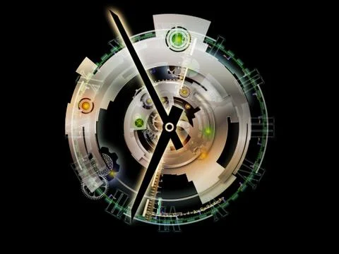 Toward Digital Clockwork Stock Illustration