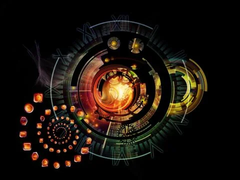 Toward Digital Clockwork Stock Illustration