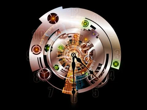 Toward Digital Clockwork Stock Illustration