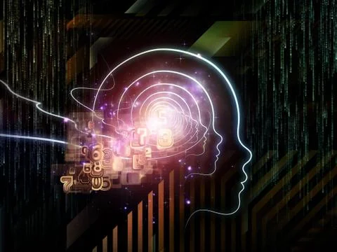 Toward Digital Consciousness 스톡 일러스트