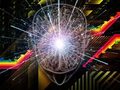 Toward Digital Consciousness Stock Illustration