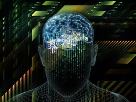 Toward Digital Consciousness Stock Illustration