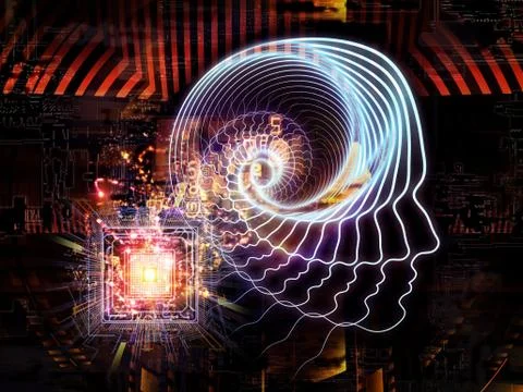 Toward Digital Consciousness 스톡 일러스트