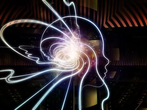Toward Digital Consciousness Stock Illustration