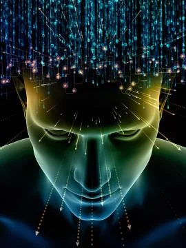 Toward Digital Consciousness Stock Illustration