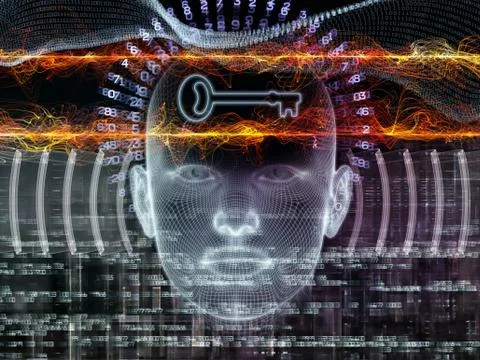 Toward Digital Encryption Stockillustratie