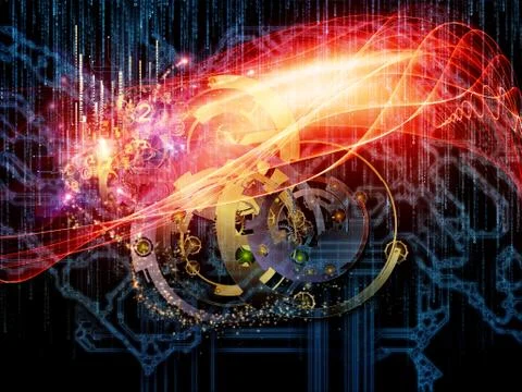 Toward Digital Gears 스톡 일러스트