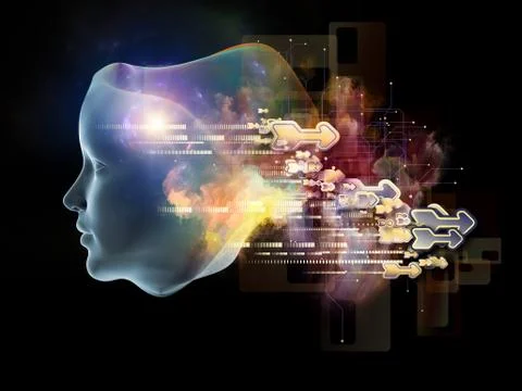 Toward Digital Intellect Stock Illustration