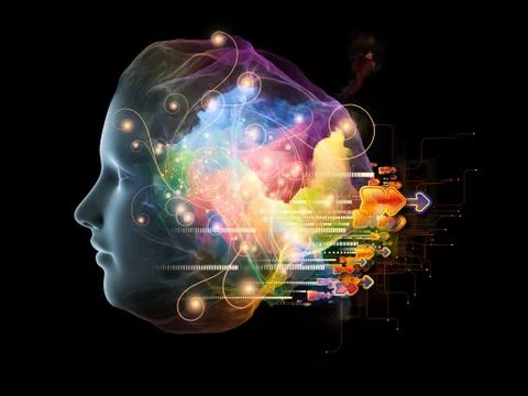 Toward Digital Intellect Stock Illustration