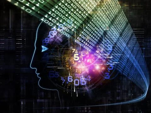 Toward Digital Intelligence Stock Illustration