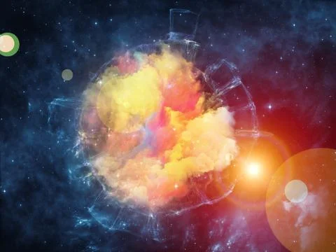 Toward Digital Nebula Illustrazione stock