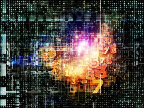 Toward Digital Network Illustrazione stock