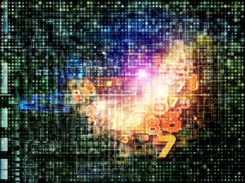 Toward Digital Network Illustrazione stock