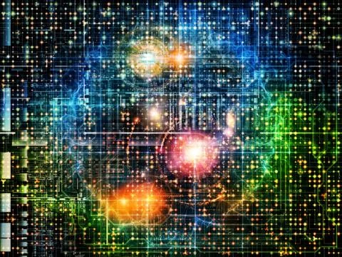 Toward Digital Network Illustrazione stock