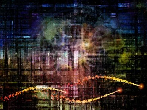 Toward Digital Network Illustrazione stock