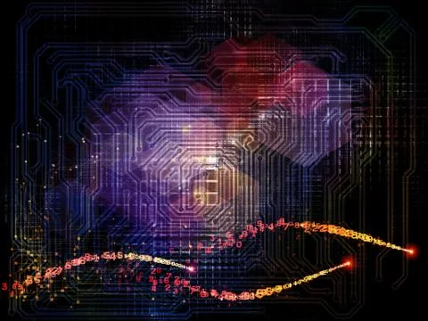 Toward Digital Network Illustrazione stock