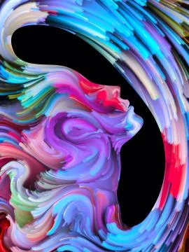 Toward Digital Paint Stock Illustration