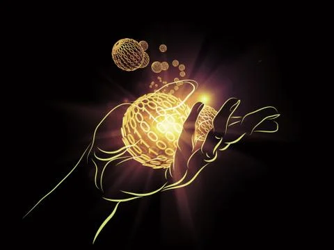 Toward Digital Technology Stock Illustration