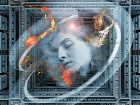 Toward Digital Thinking Stockillustratie