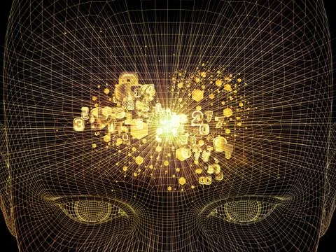 Toward Digital Thought 스톡 일러스트