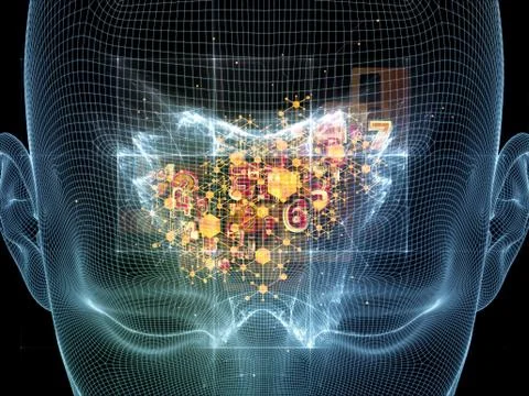 Toward Digital thought 스톡 일러스트