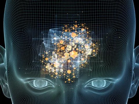 Toward Digital thought Stock Illustration