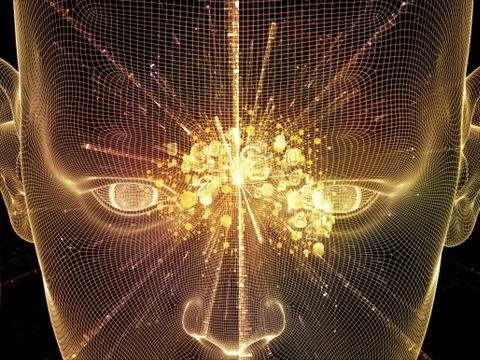 Toward Digital Thought Stock Illustration