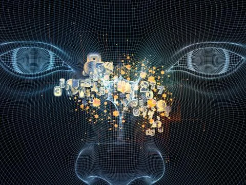 Toward Digital thought Stockillustratie