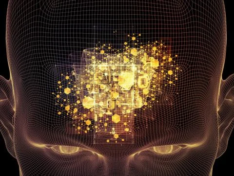Toward Digital Thought 库存插图