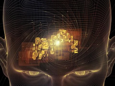 Toward Digital Thought Stock Illustration