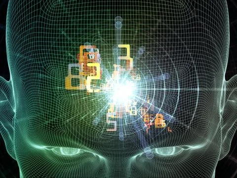 Toward Digital Thought 库存插图