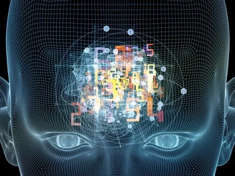 Toward Digital Thought 库存插图