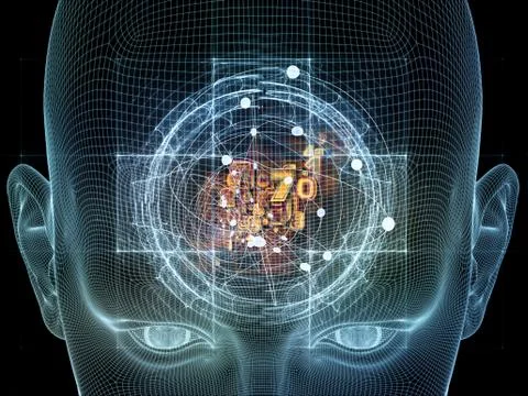 Toward Digital Thought Illustrazione stock