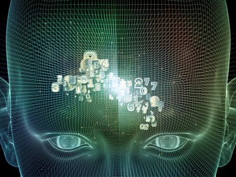 Toward Digital thought Stock Illustration