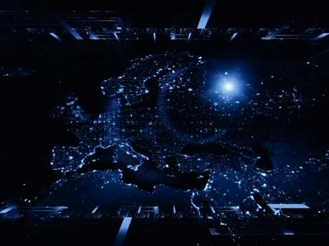 Toward Digital World Ilustração Stock