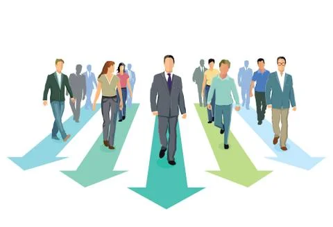 Toward progress direction Illustrazione stock