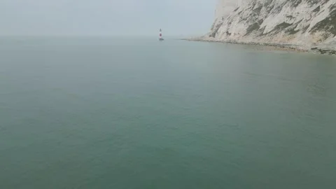 Towards Beachy Head Lighthouse Stock Footage 243669138