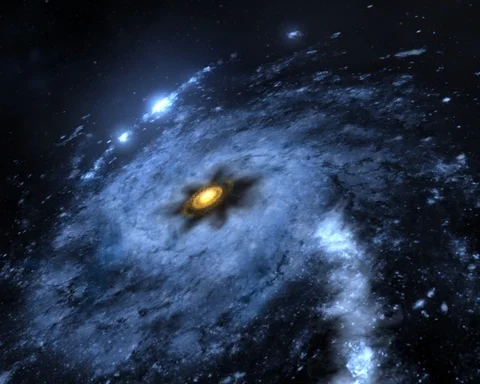 Towards the galaxy PAL Stock Footage 87691848