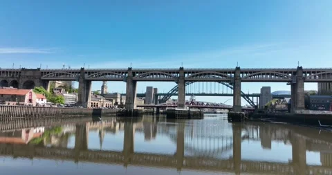 Towards the High Level Bridge, Newcastle England Stock Footage 262063583