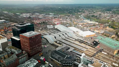 Towards Reading Station Stock Footage 313300015
