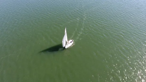 Towards the sailboat Stock Footage 96304537