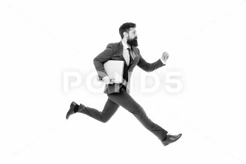 Towards success. Inspiring innovations. Businessman inspired guy feel powerful Stock Photos
