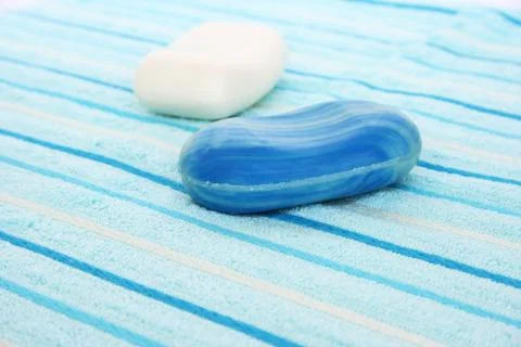 Towel and soaps Stock Photos