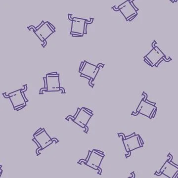 Towel bathroom interior line vector seamless pattern Stockillustratie