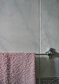 Towel in the bathroom Stock Photos