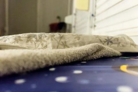 A towel closeup on table Stock Photos
