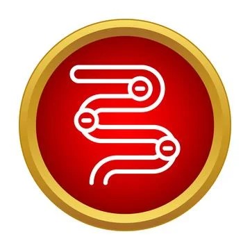 Towel drying radiator heating bathroom equipment icon Stock Illustration