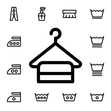 Towel flat vector icon in laundry pack Stock Illustration